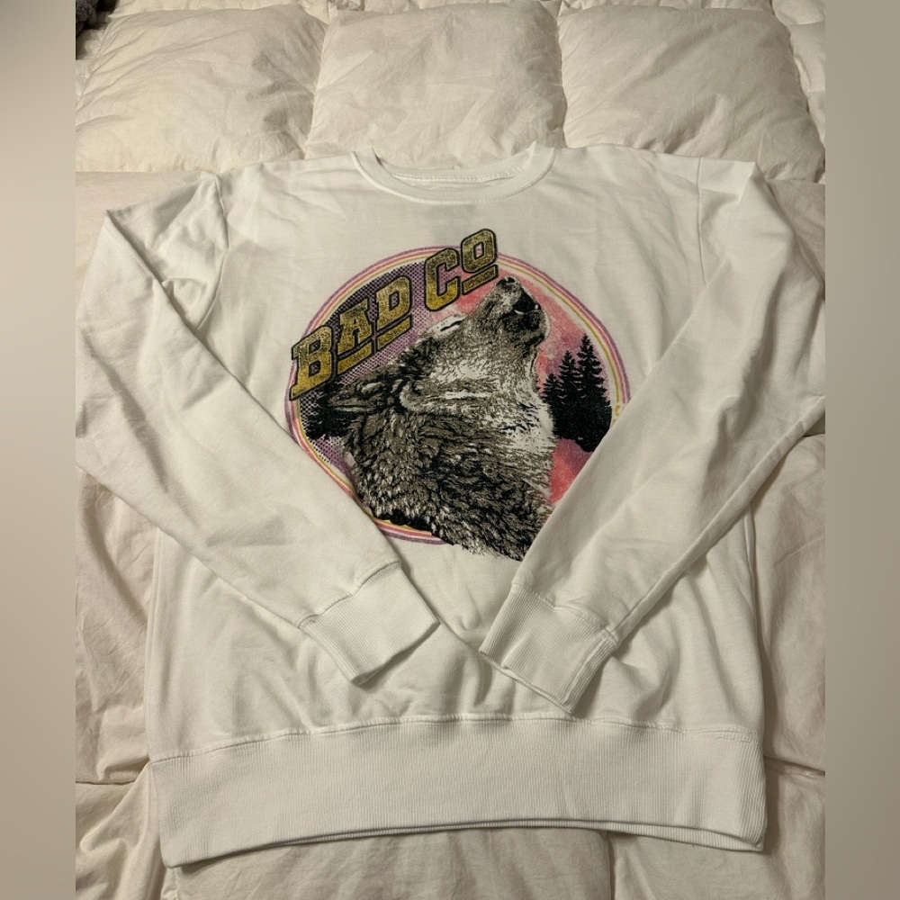 Recycled Karma Bad Company Tour Slim-Fit Band Sweatshirt-NWOT-Size S (Oversized) - Picture 4 of 10